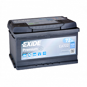 Автомобильный аккумулятор Exide Premium 72.0 (EA722)  низкий фото 354x354